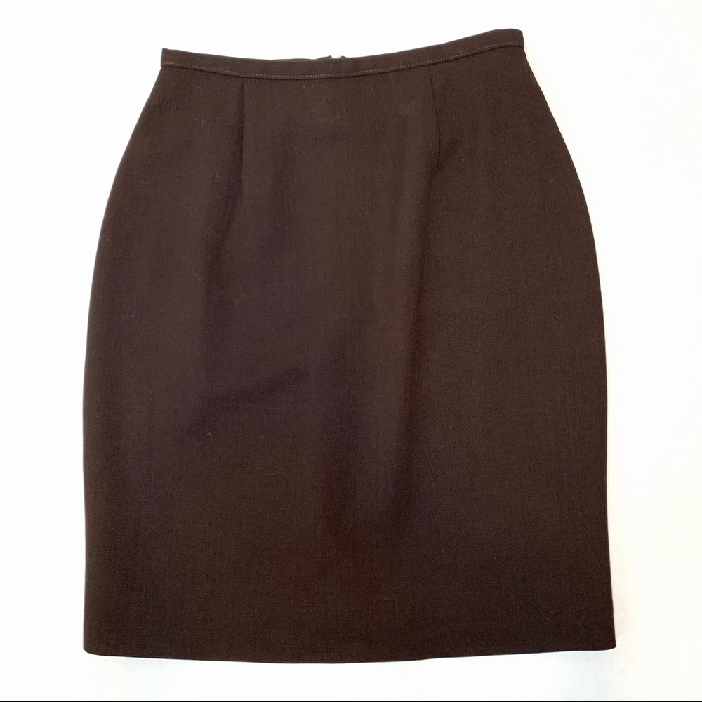 Laura Ashley Pure Wool Classy Brown Skirt Size 6